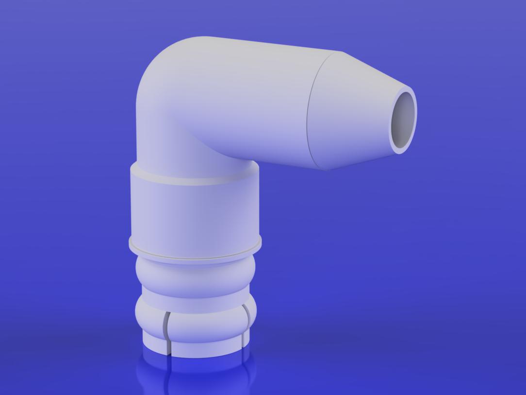 Directional nozzle - 90 degree Bend. Push in connection.