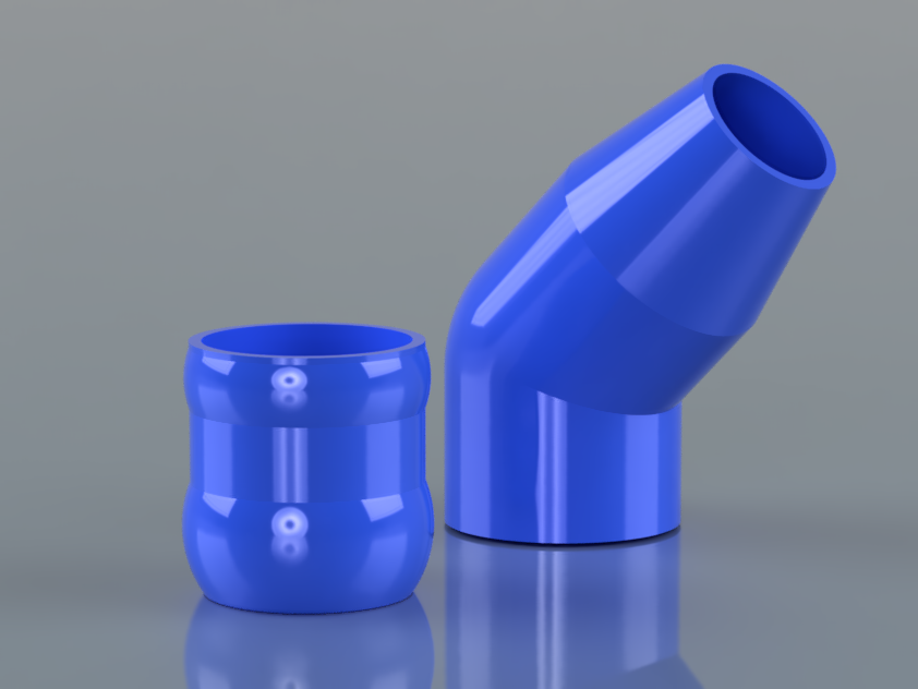 Directional nozzle - 15 degree bend, screw on connection.