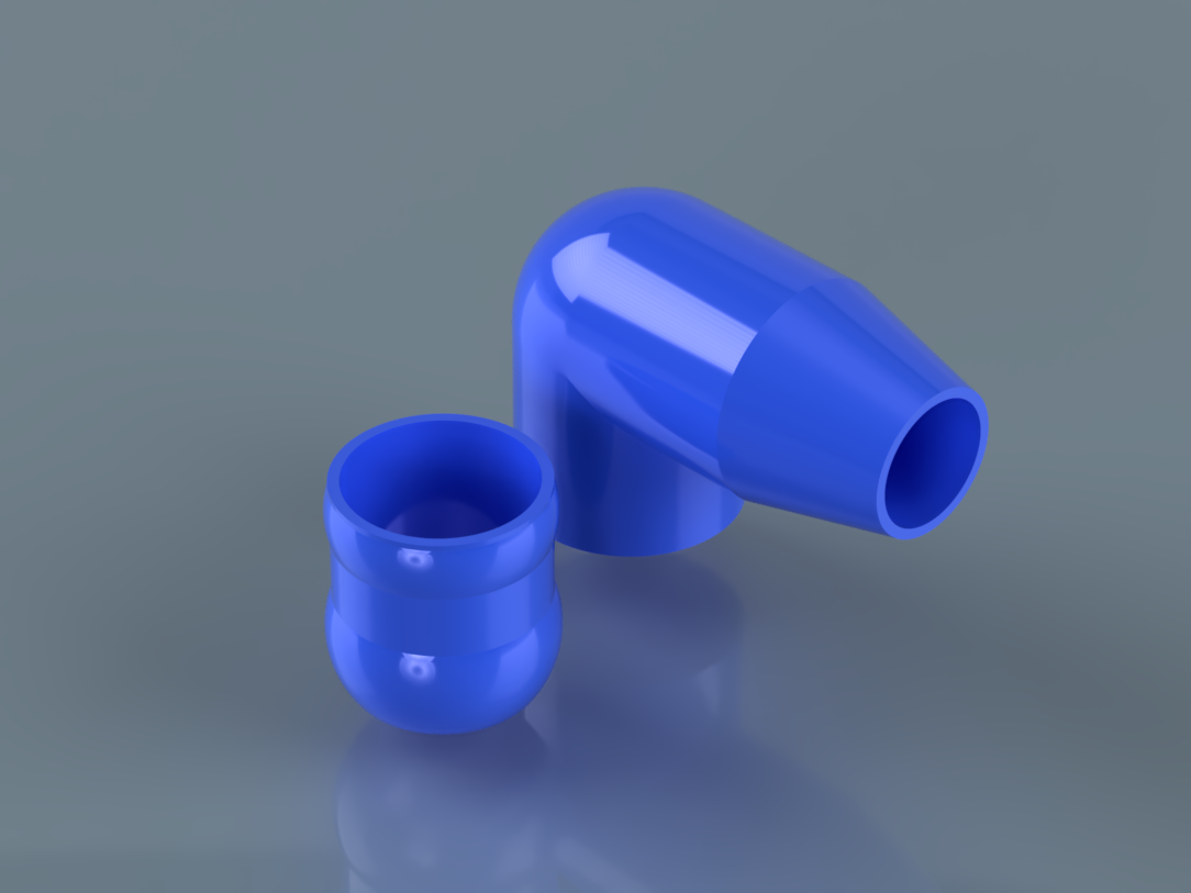 Directional nozzle - 90 degree Bend. Screw on connection.