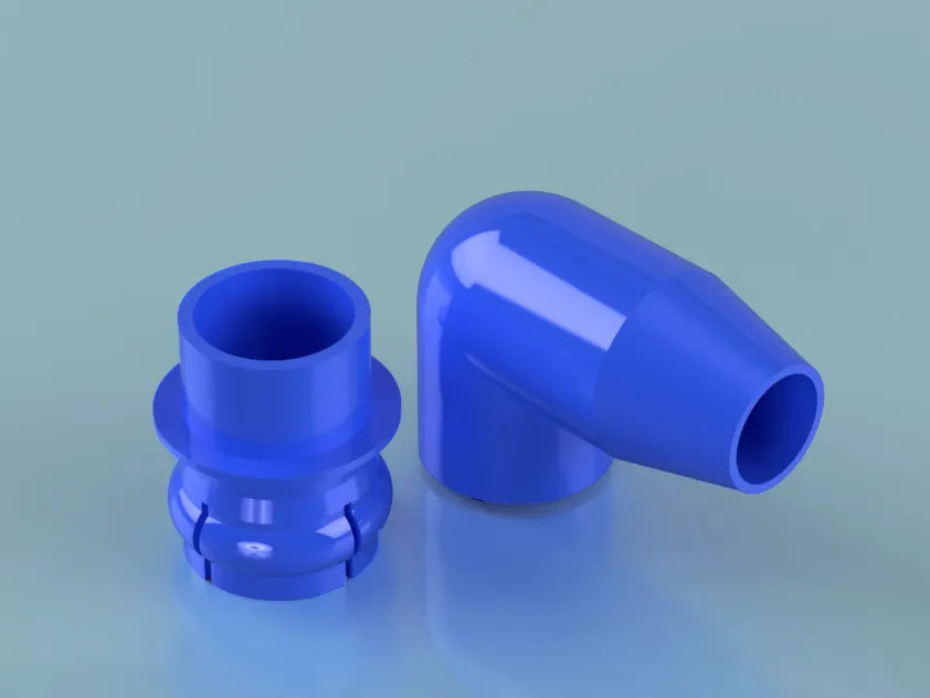 Push in directional nozzle 90 degree bend 