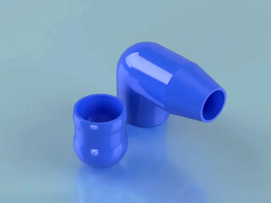 Screw on directional nozzle 90 degree bend 