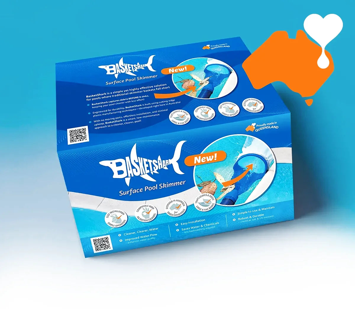 Basketshark pool cleaner packaging Australia