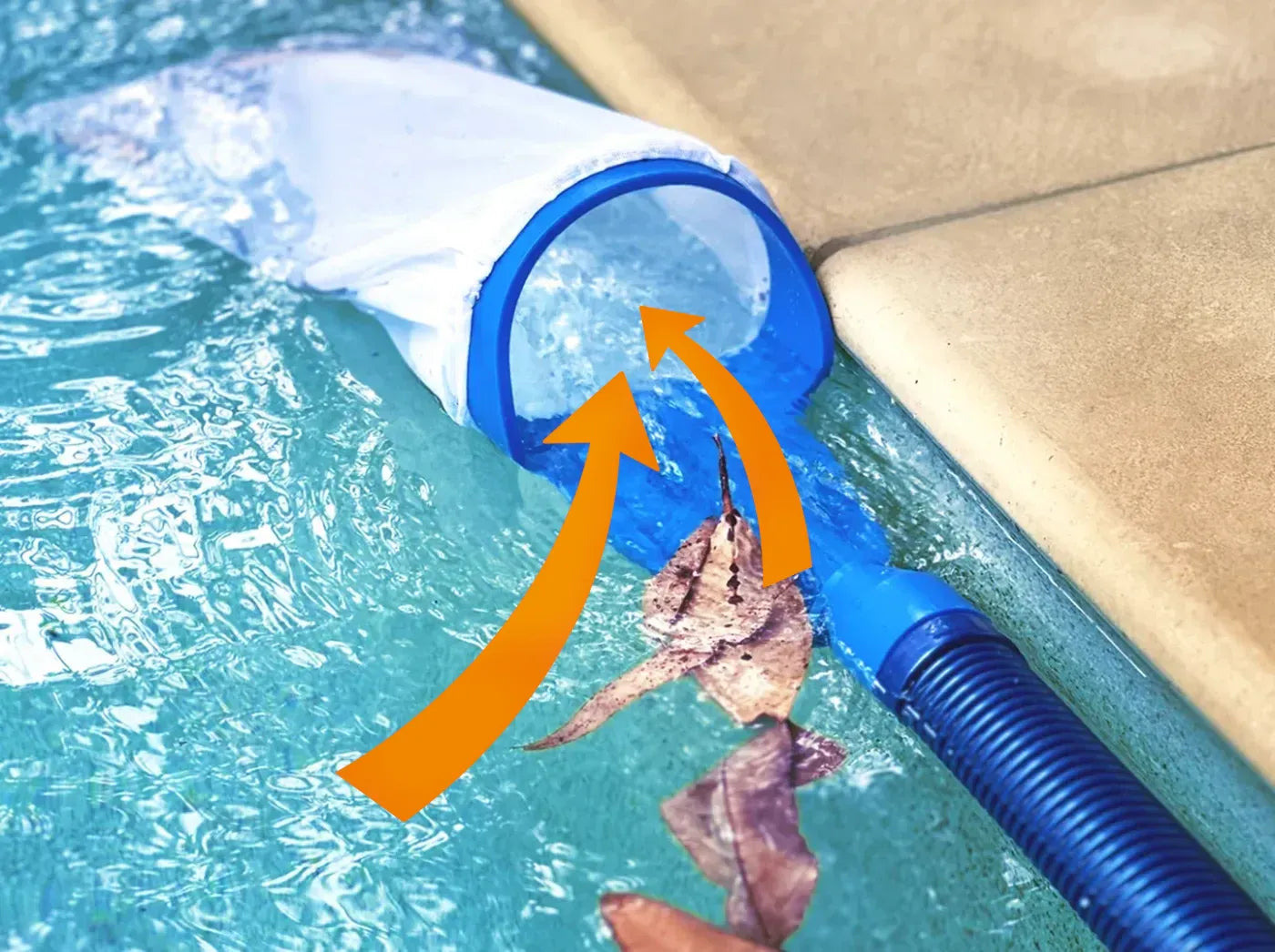 Basketshark pool cleaner trapping leaves