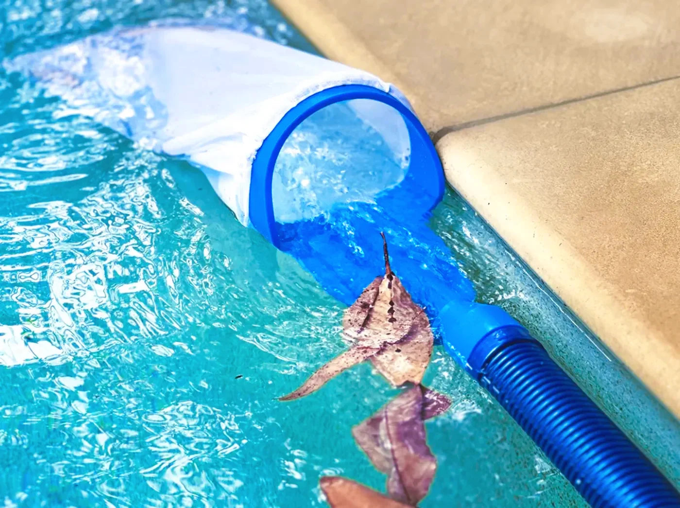 Basketshark pool cleaner trapping leaves
